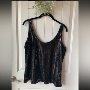 Sequins black top H&M